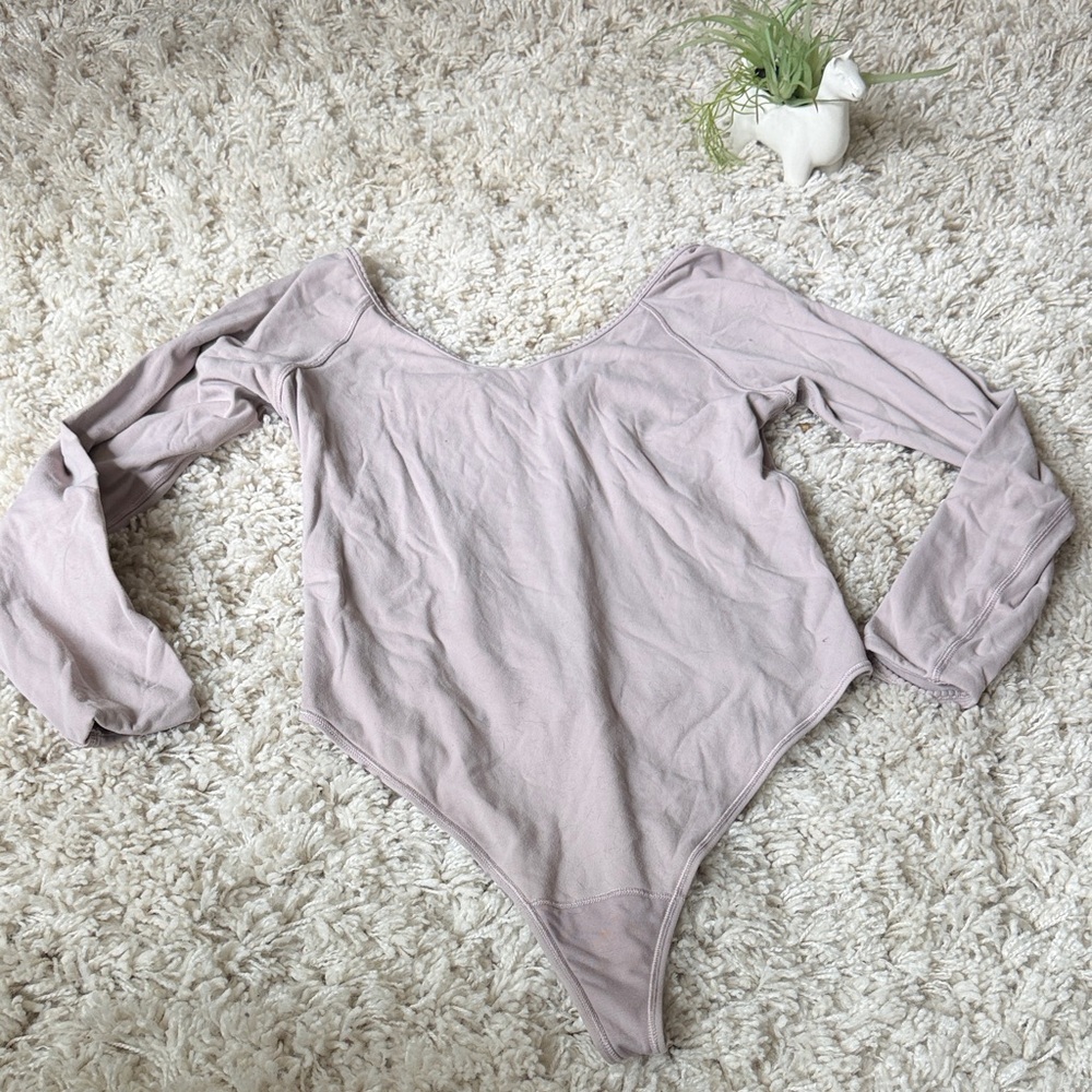 Soft Mauve Lululemon lavender purple,  cute pastel women’s Long Sleeve Bodysuit
